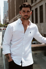 Polo Rph Lren Custom SlimFit Casual Shirt In White