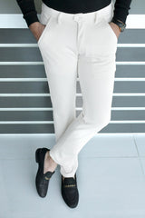 Elegant Self Texture Knitted Cotton Ankle fit Pant