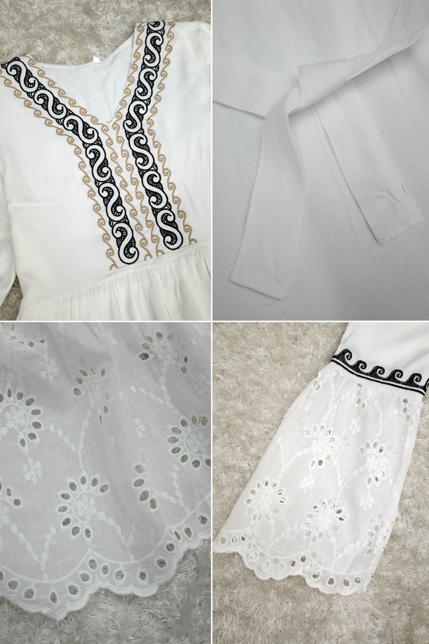 Embroidered Design Sewing Pattern Turkish Imported Top