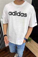Adds Front Slogan Oversized T-Shirt