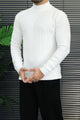 Turbo Minimalist Mock-Neck Lining Imported Men's Sweater