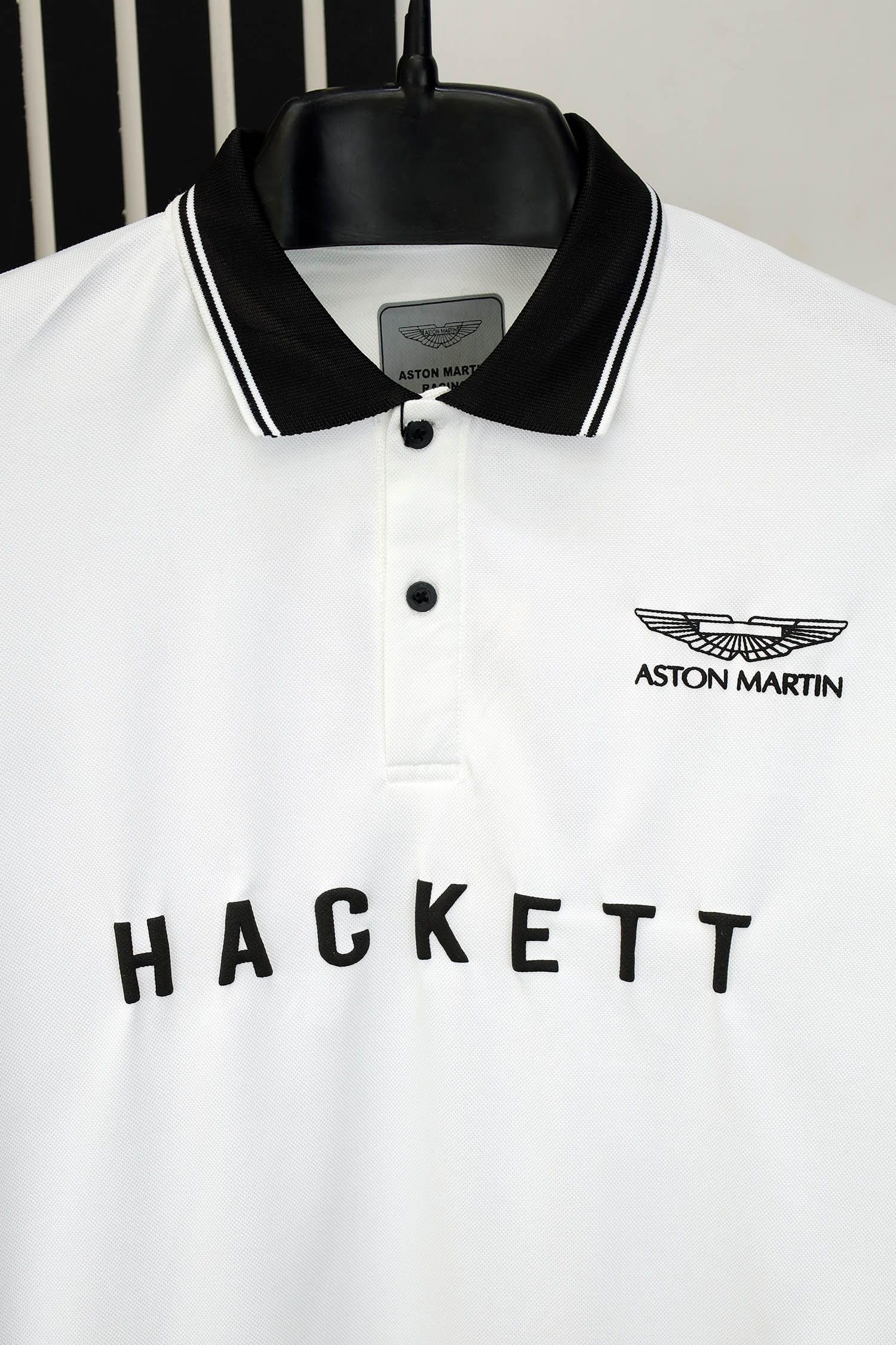 Hackt Aston Martin Racing Front Typography Men's Polo Shirt