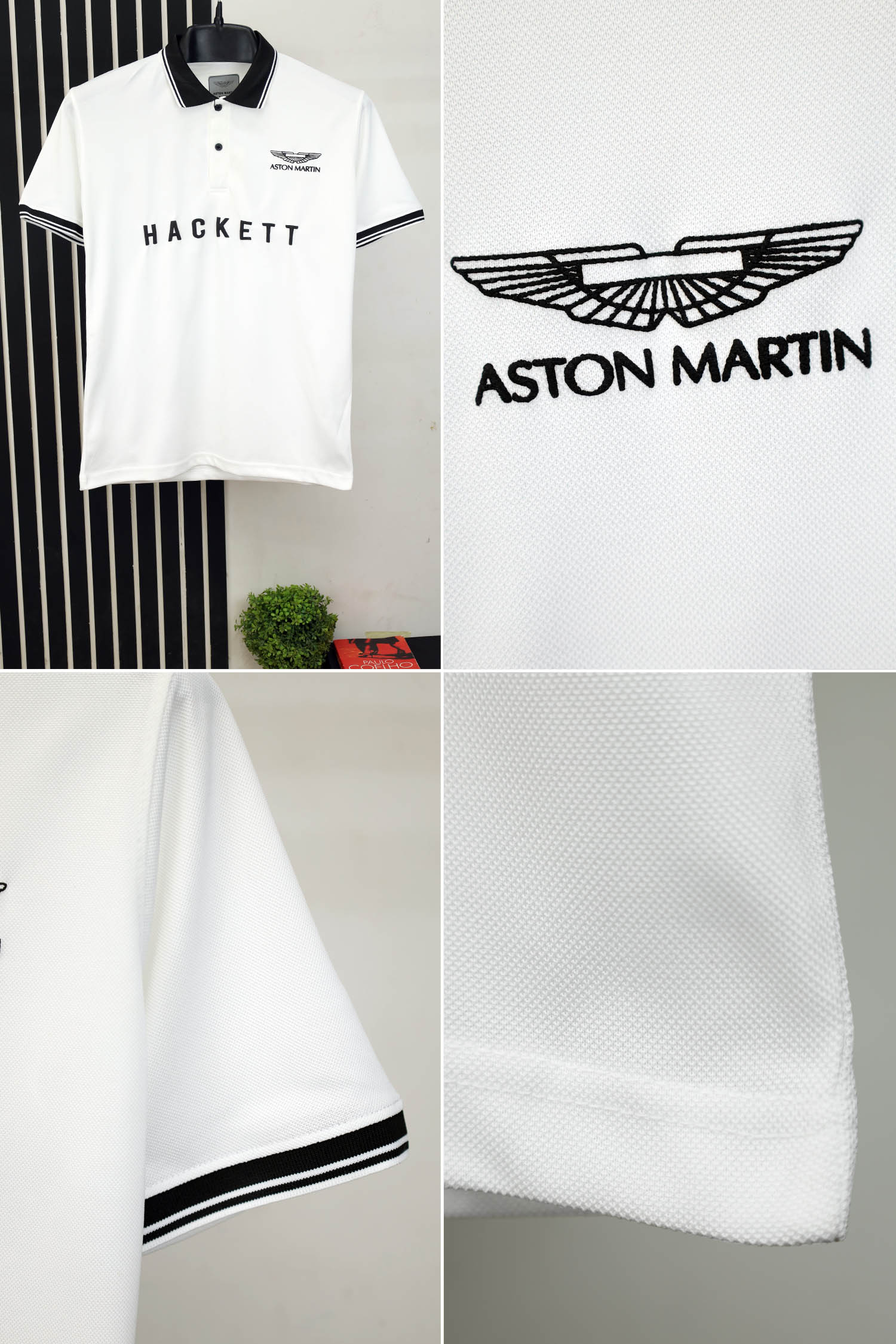 Hackt Aston Martin Racing Front Typography Men's Polo Shirt