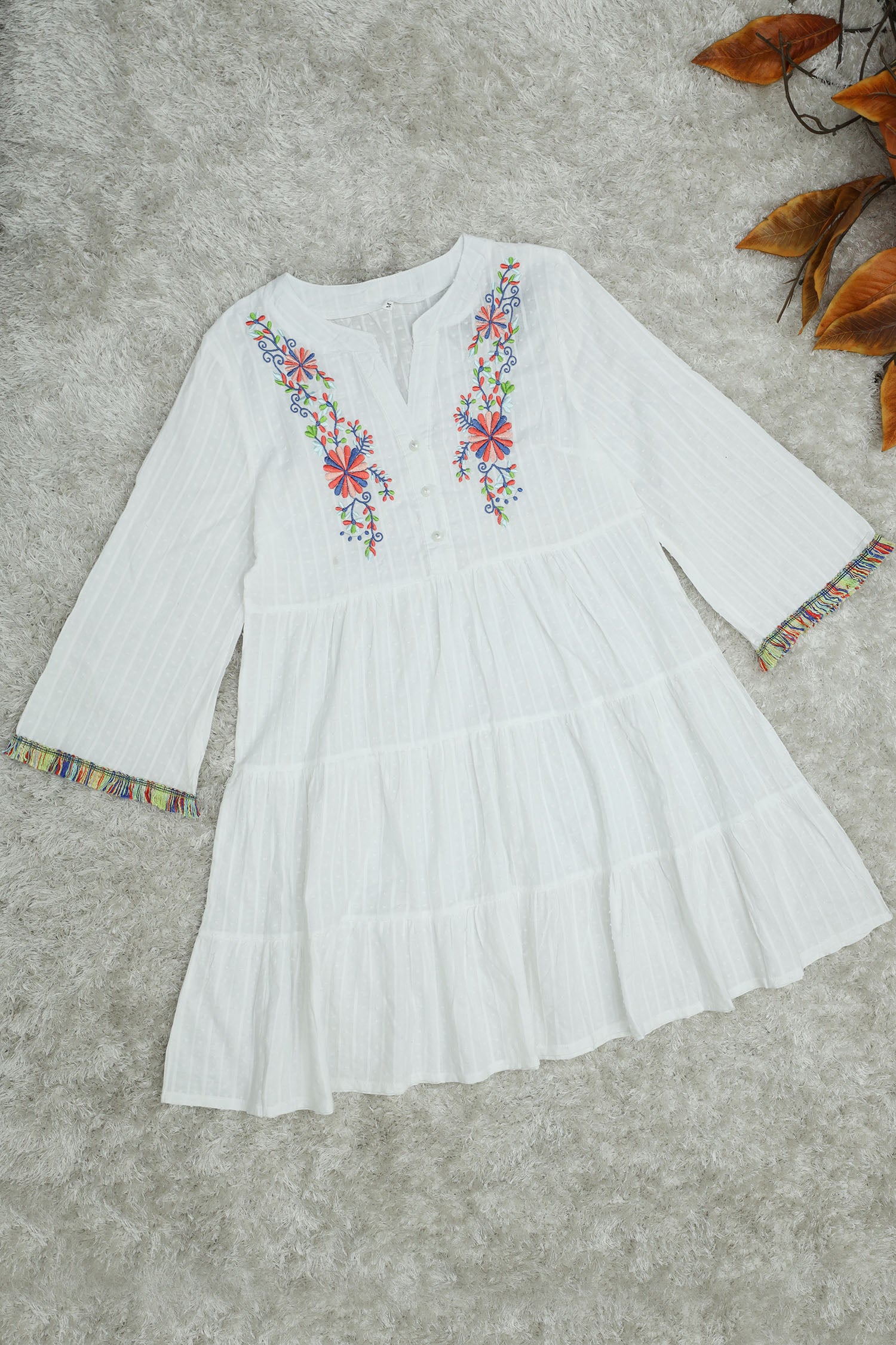 Embroidered Design Frock Style Turkish Imported Top