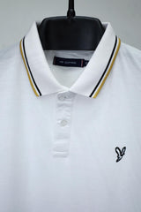 Ace Front Embroidered Logo Polo Shirt In White