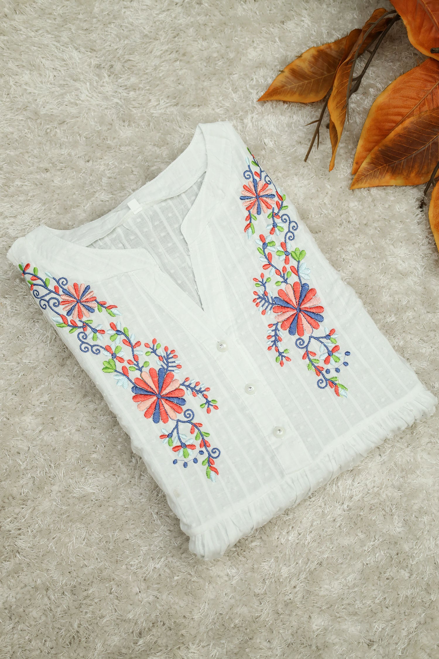 Embroidered Design Frock Style Turkish Imported Top