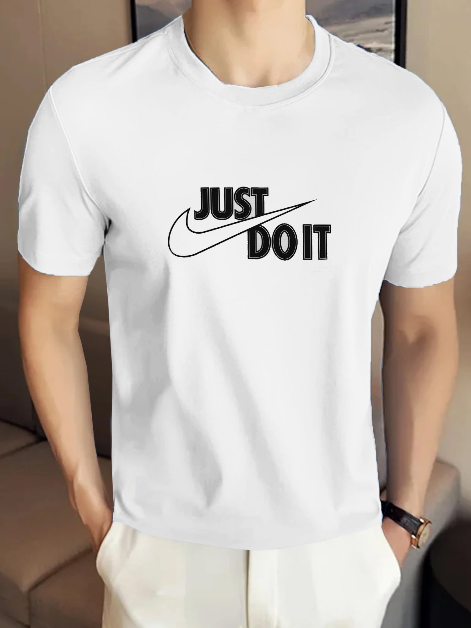 Nke Signature Jst Do It Imported Round Neck T-Shirt