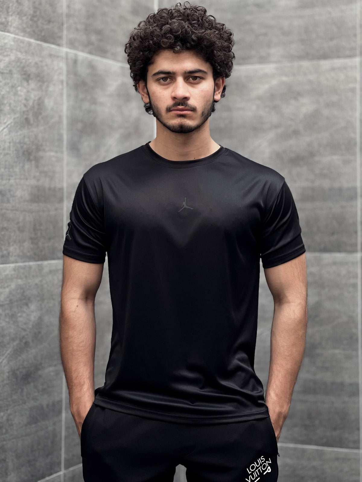 Dry Fit Tee With Reflector Logo In Black
