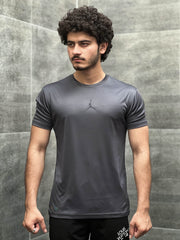 Dry Fit Tee With Reflector Logo In Dark Grey