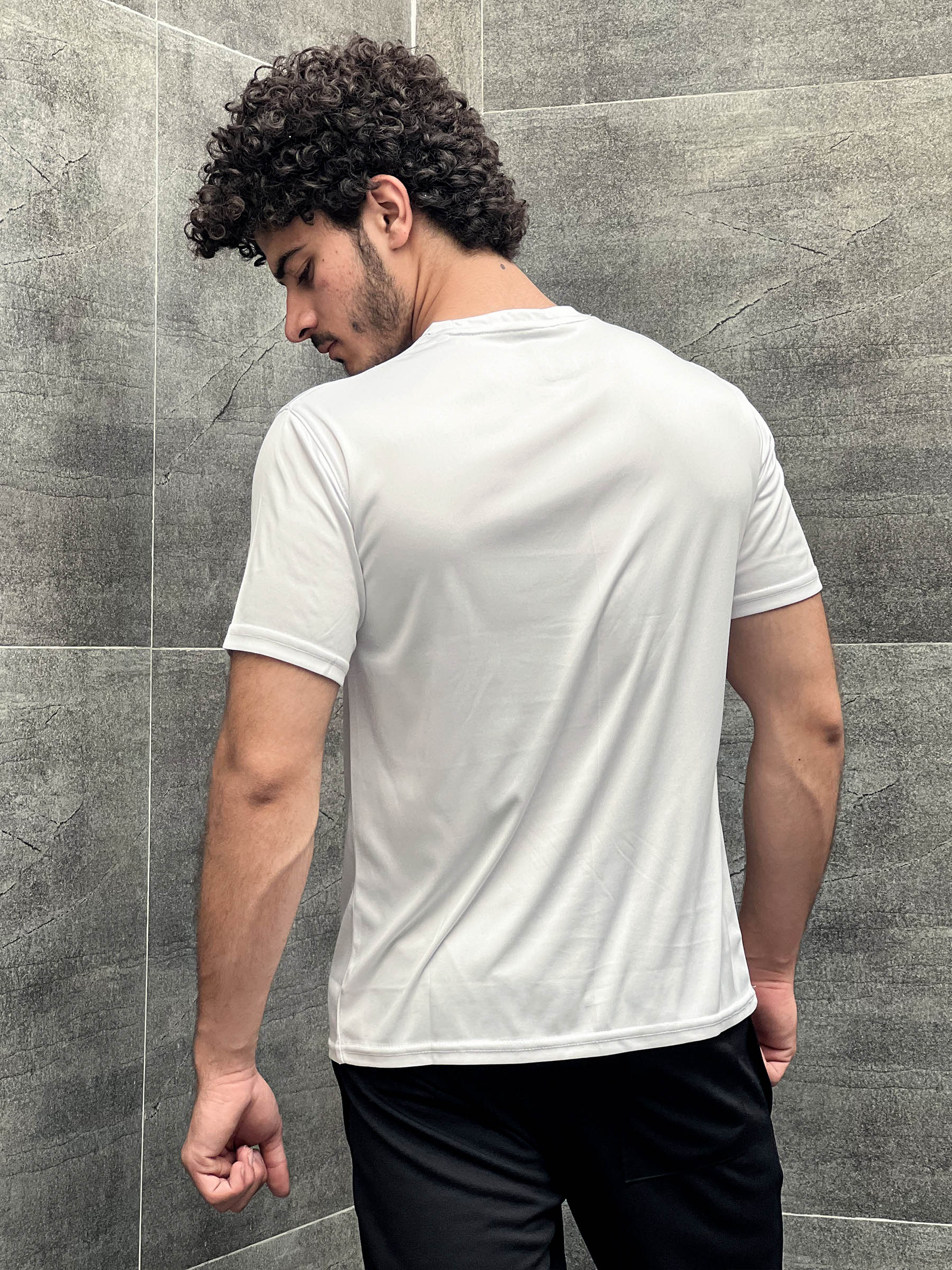 Dry Fit Tee With Reflector Logo In White