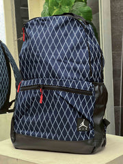 Jdrn Cross Lining Design Backpack in Navy Blue