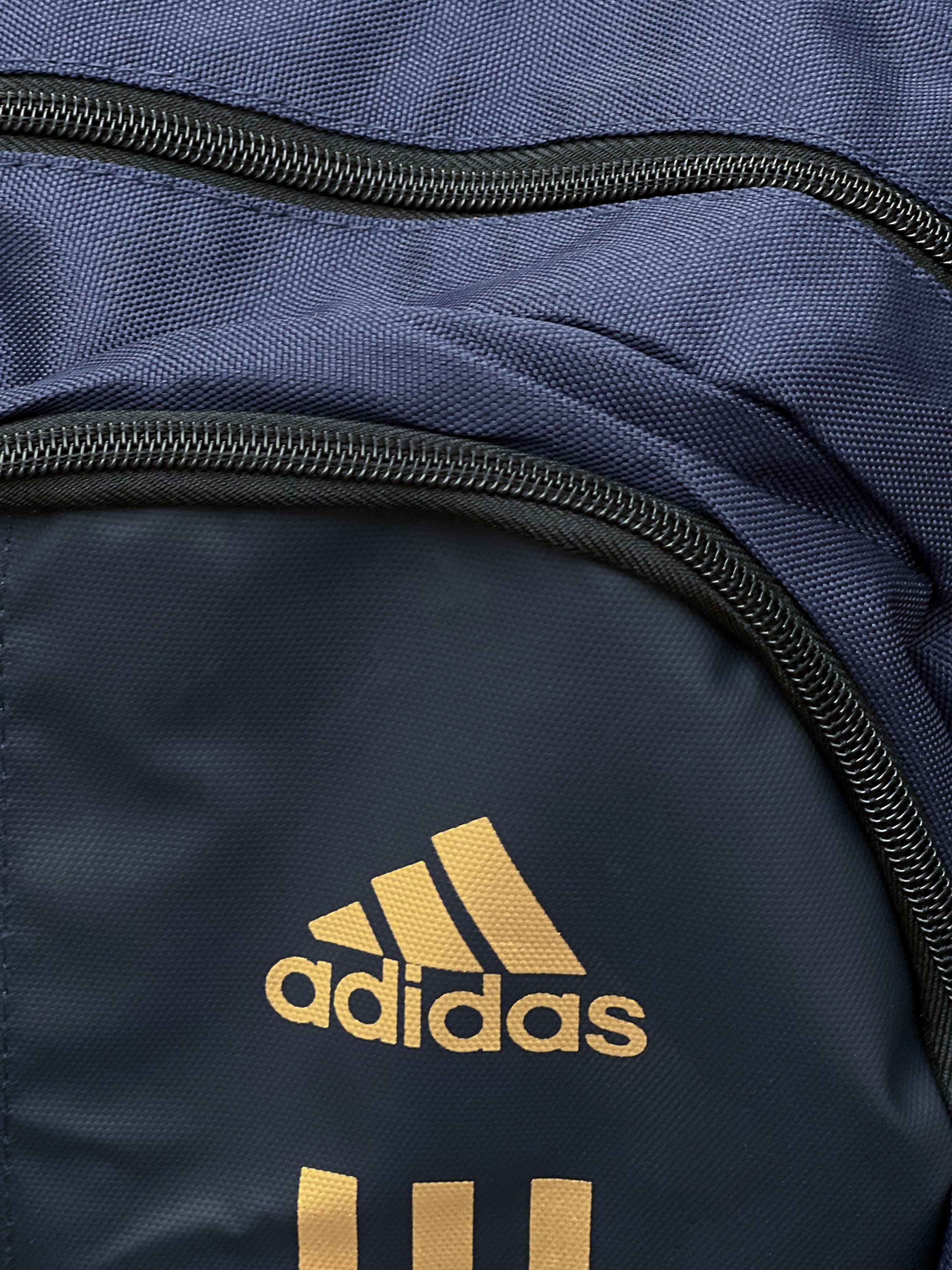 Adds Front Stripe Design Backpack in Navy Blue