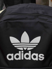 Adds Logo Front Zip Style Backpack in Black