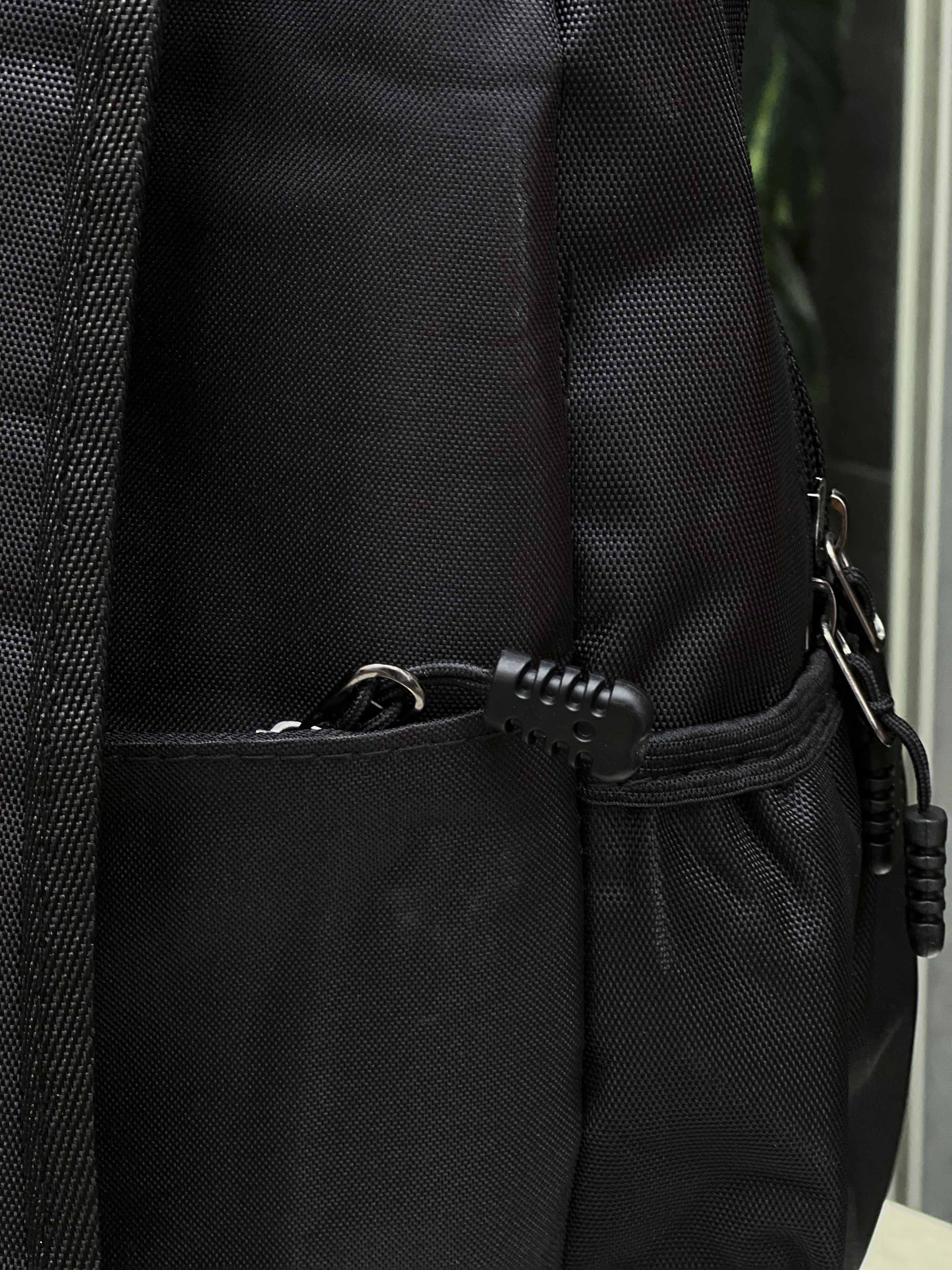 Adds Logo Front Zip Style Backpack in Black