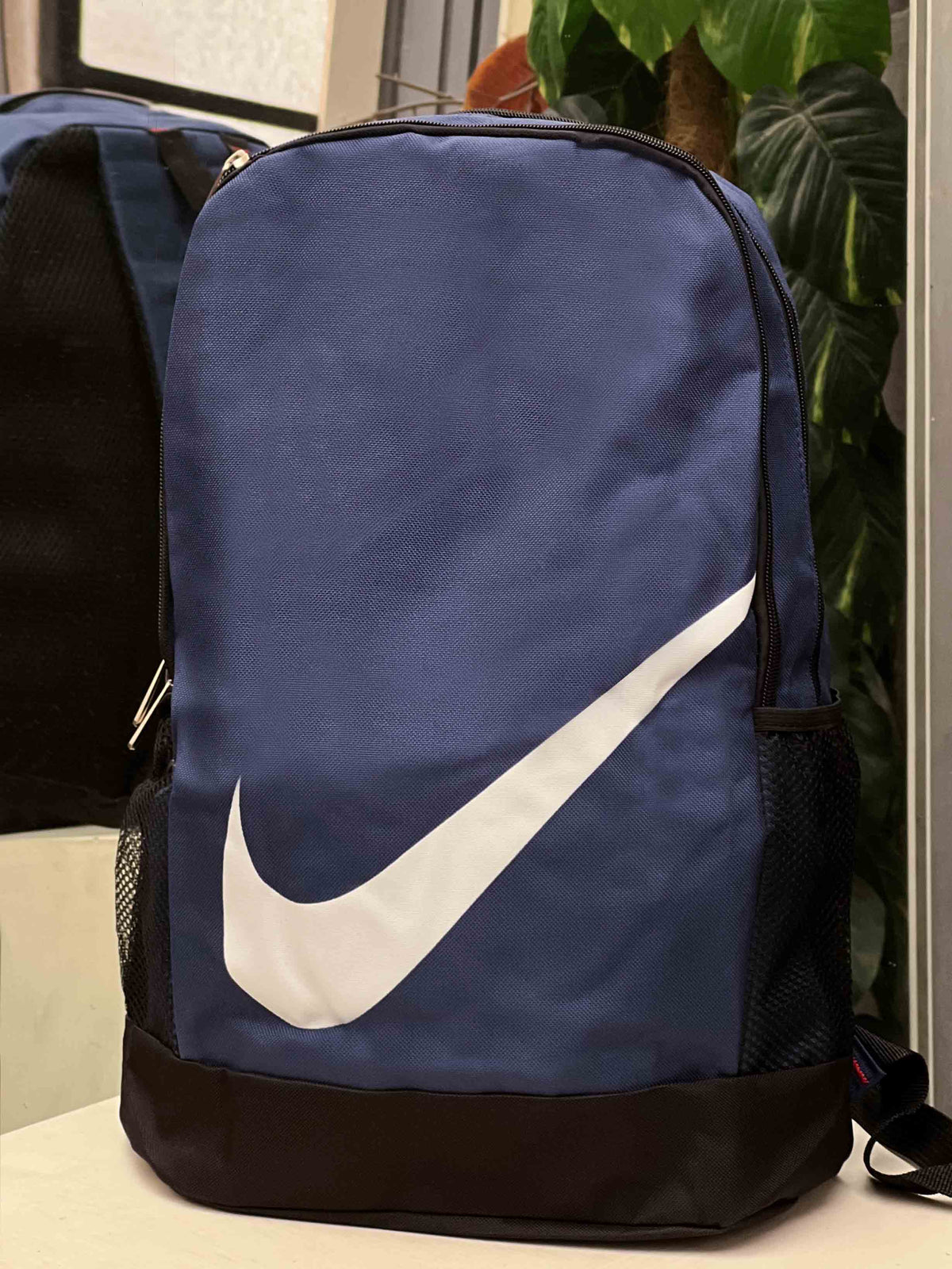 Nke Front Logo Backpack in Navy Blue