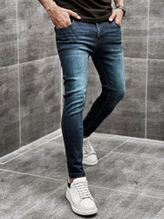 Turbo Ankle Fit Jeans in Dirty Blue