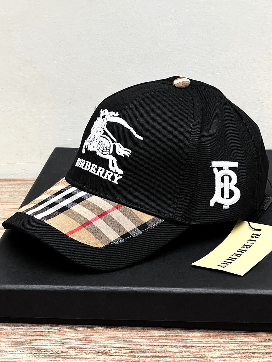 Burby Font Embroidered Logo In Black