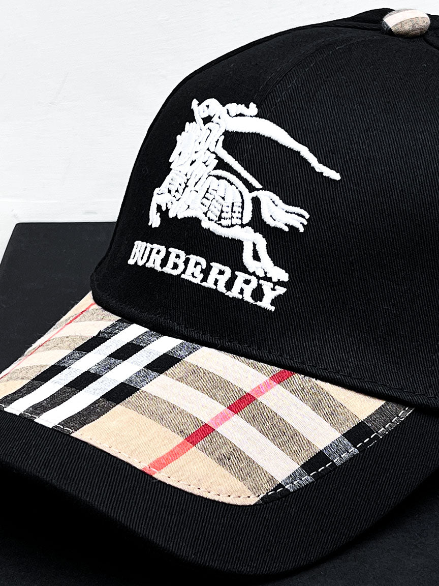 Burby Font Embroidered Logo In Black