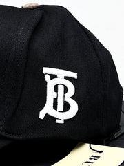 Burby Font Embroidered Logo In Black