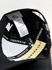 Burby Font Embroidered Logo In Black