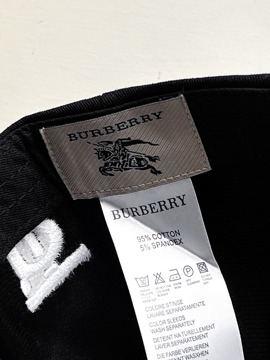 Burby Font Embroidered Logo In Black