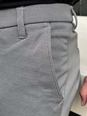 Super Elastic Slim Cotton Pant in Gray