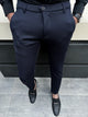 Super Elastic Slim Cotton Pant in Navy Blue