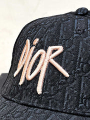 Christn Dir All Over Texture Cap In Black