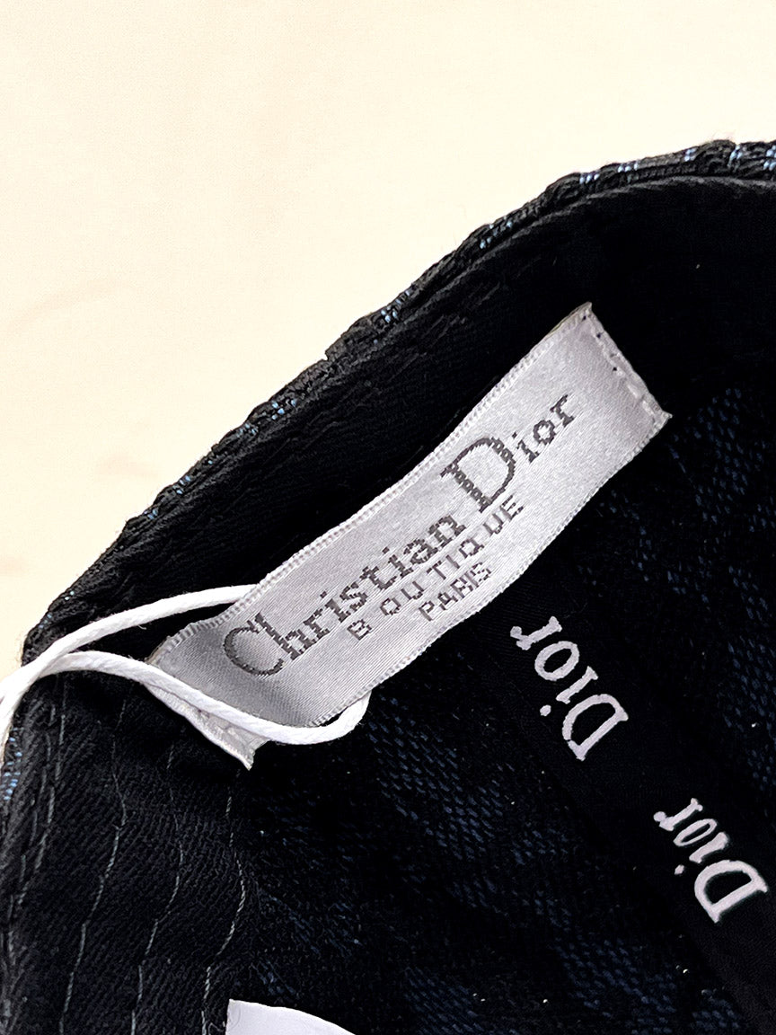 Christn Dir All Over Texture Cap In Black