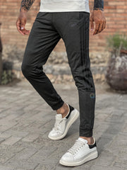 Adds Half Stripes Sports Trouser in Charcoal