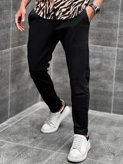 Super Elastic Slim Cotton Pant In Black